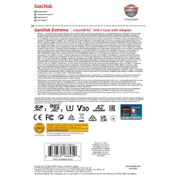 SanDisk 128GB Extreme microSDXC Memory Card SanDisk 128GB Extreme microSDXC Memory Card